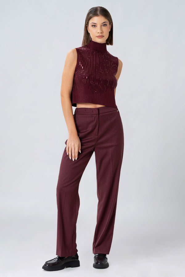 Maglia con dettagli in paillettes - MAGLIA S/M JANAX