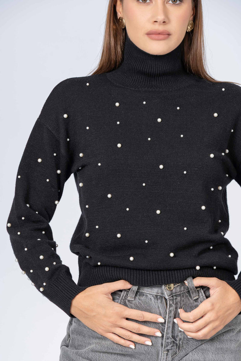 Maglia con perle applicate - MAGLIA M/L MABELLAX