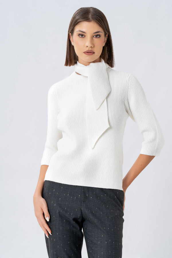 Maglia con collo a sciarpa - MAGLIA M/L NICOLAX