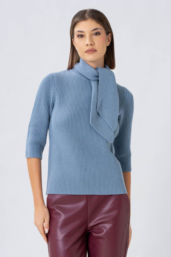 Maglia con collo a sciarpa - MAGLIA M/L NICOLAX