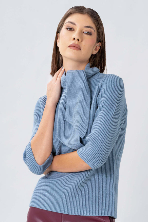 Maglia con collo a sciarpa - MAGLIA M/L NICOLAX