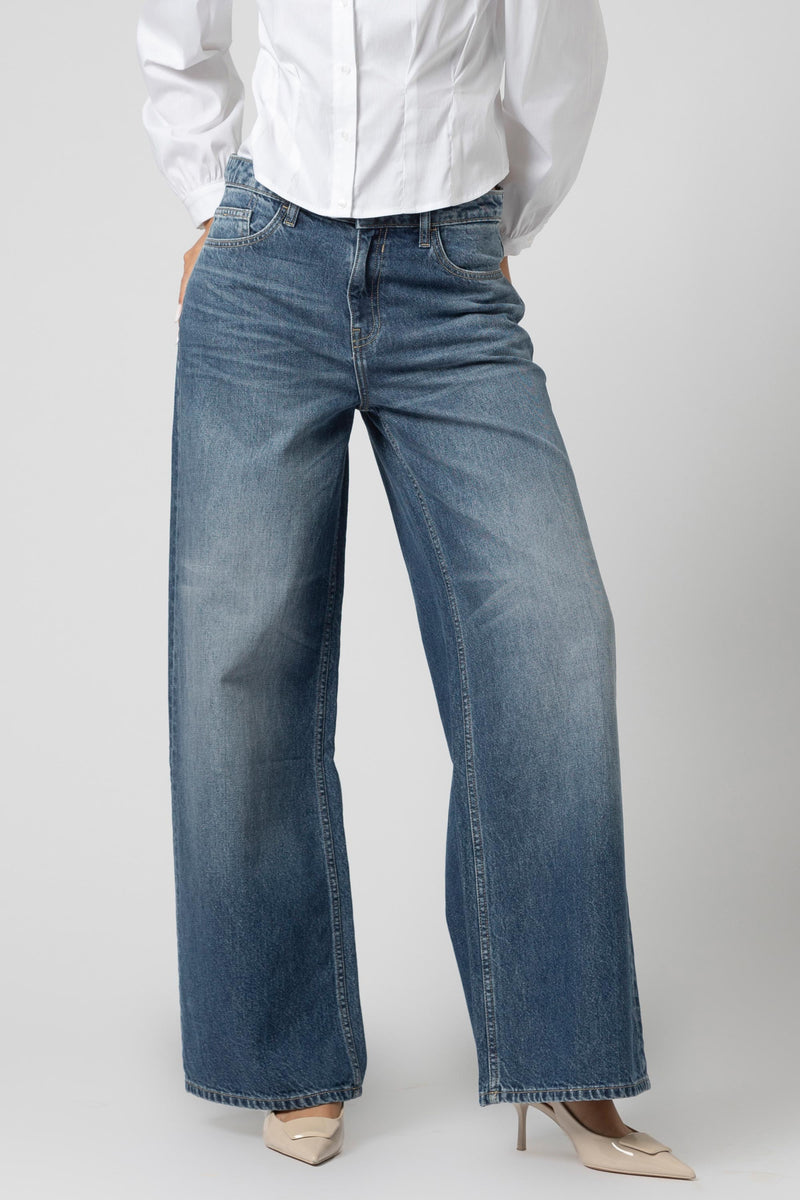 Pantaloni wide leg in denim - Trousers Denim MELORYX