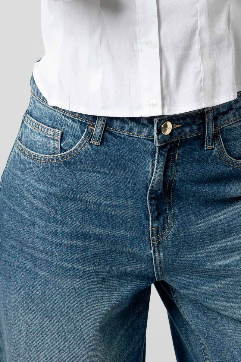 Pantaloni wide leg in denim - Trousers Denim MELORYX
