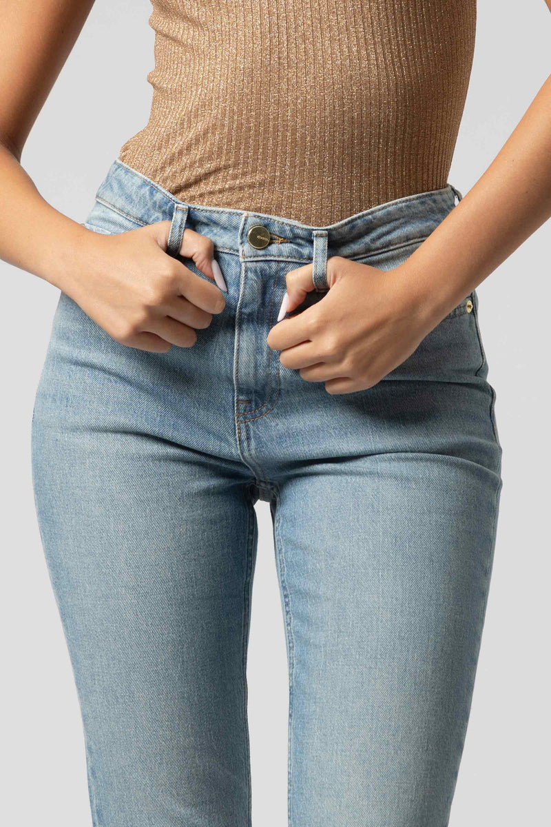 Pantaloni slim fit in denim - Trousers Denim LUCSTARX