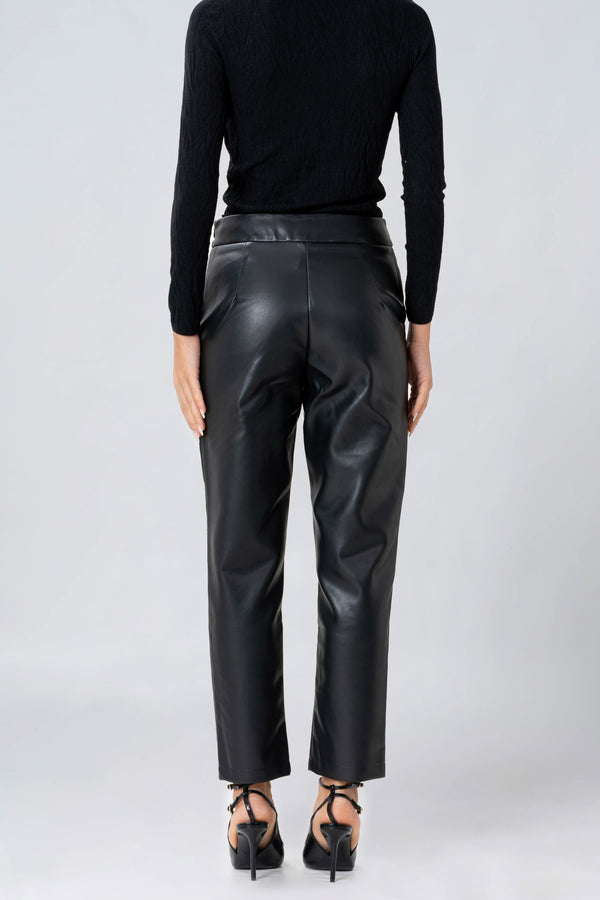Pantaloni straight in ecopelle - PANTALONE ECOPELLE ARARURAX