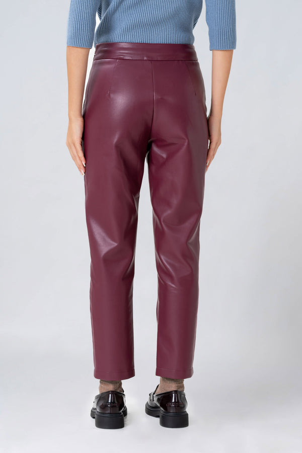 Pantaloni straight in ecopelle - PANTALONE ECOPELLE ARARURAX