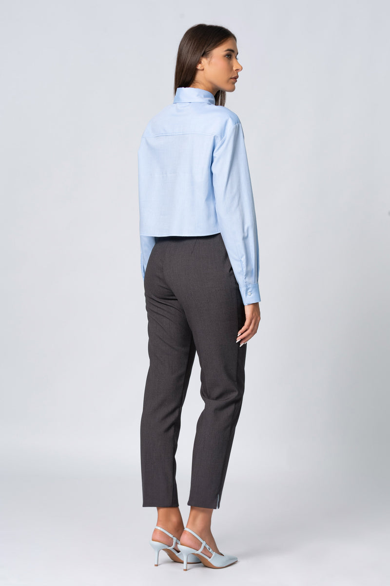 Pantaloni cropped taglio dritto - Pantalone Fashion TELESAX