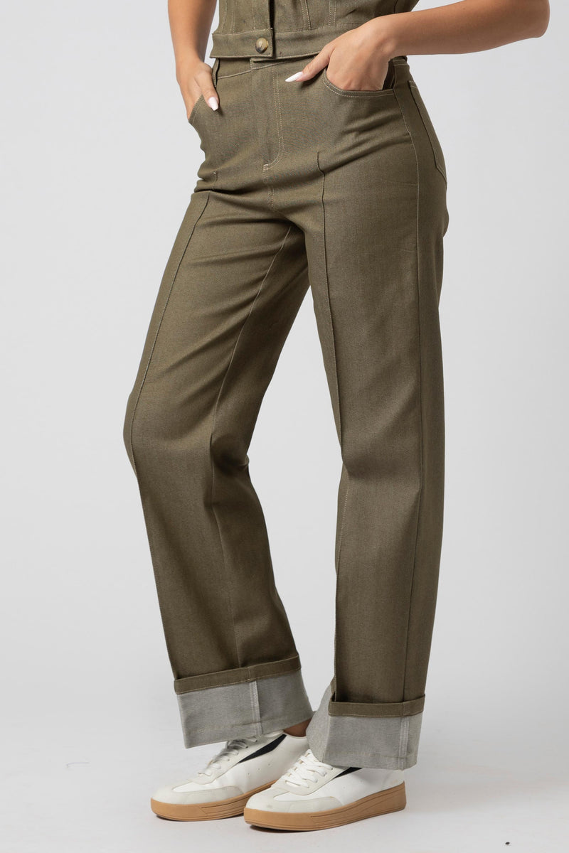 Pantaloni 5 tasche con piega cucita - Trousers CLARAEX