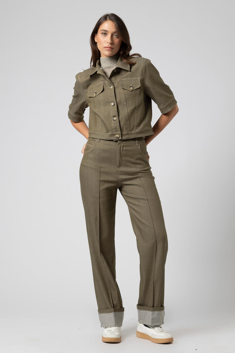 Pantaloni 5 tasche con piega cucita - Trousers CLARAEX