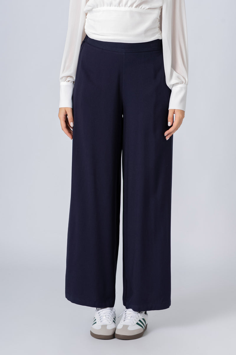 Pantalon fluide coupe droite large - PANTALON MODE ROSSINX