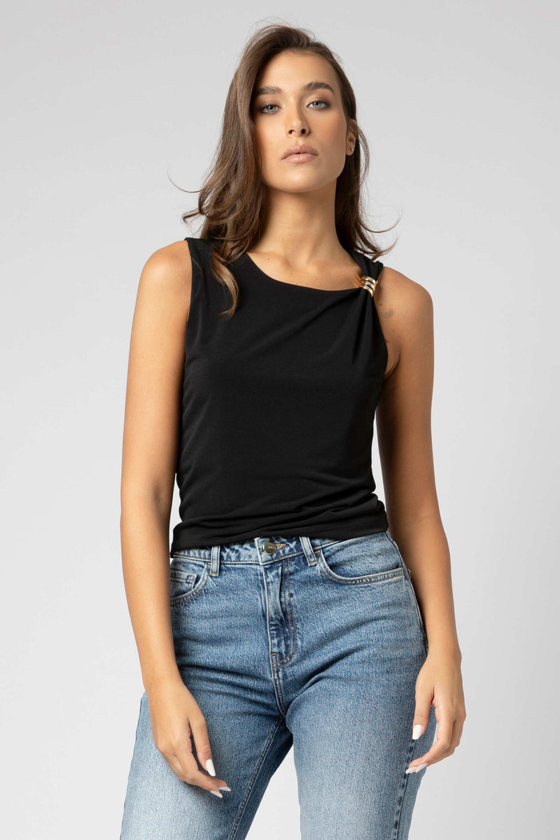 Top con dettaglio gioiello - Top IRENEX