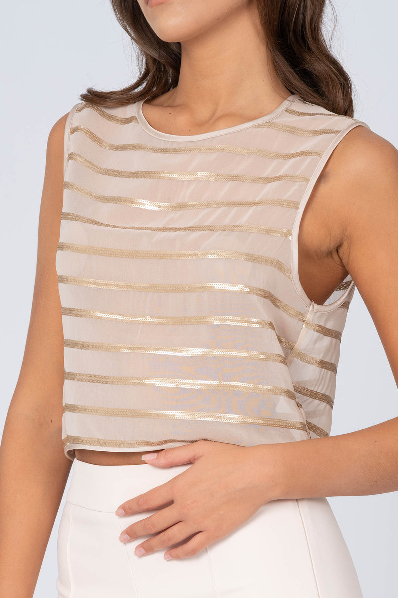 Top smanicato con paillettes - Top STARX Kocca RTW