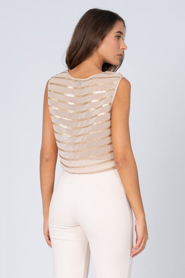 Top smanicato con paillettes - Top STARX Kocca RTW