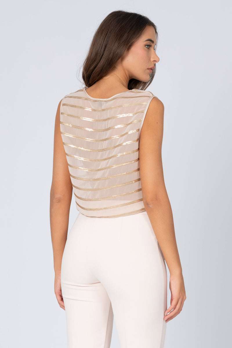 Top smanicato con paillettes - Top STARX Kocca RTW