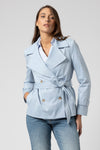 Trench court avec revers et ceinture - Trench HEWAYX