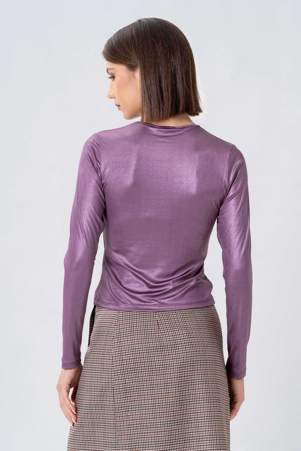 T-shirt aderente con scollo rotondo - T-SHIRT M/L WELLYX
