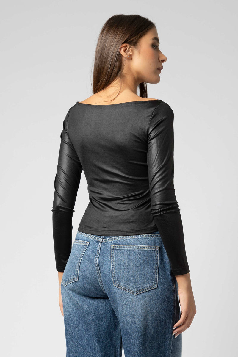 Top drapeado nudo frontal - T-shirt WELMANX