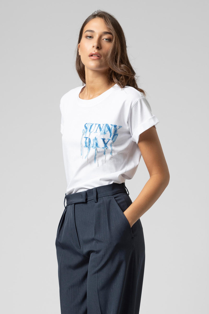 T-shirt con stampa lettering - T-shirt BEGNAX