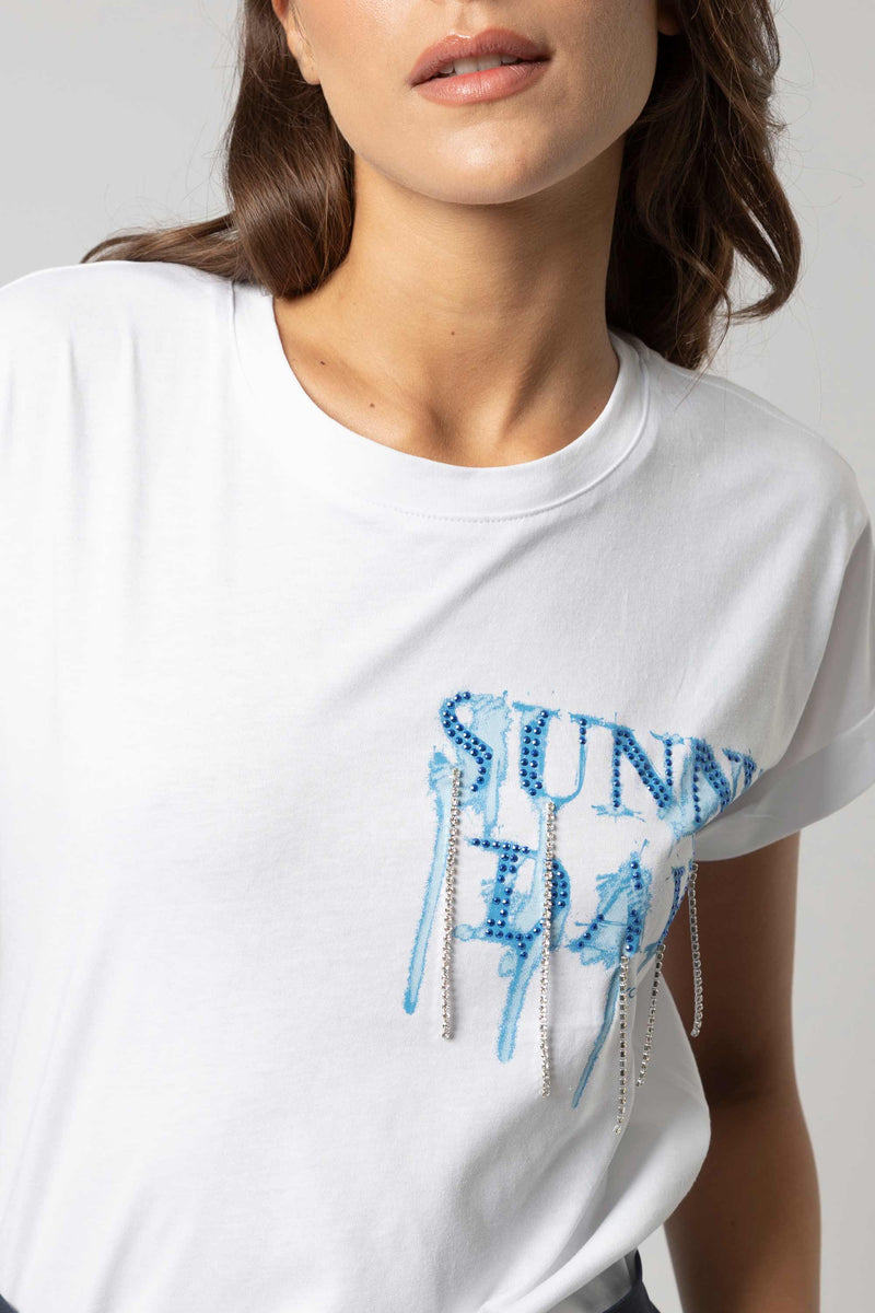 T-shirt con stampa lettering - T-shirt BEGNAX