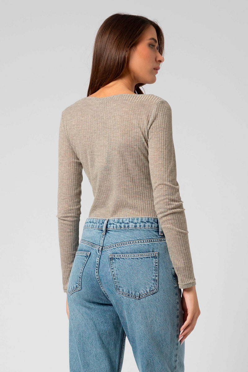 Haut côtelé au design minimal - T-shirt RICKYX