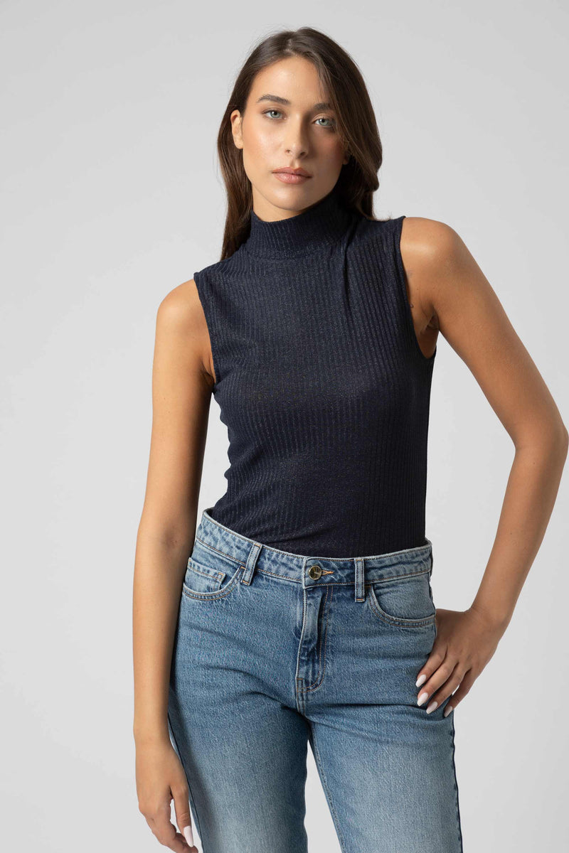 Top senza maniche in lurex - T-shirt THESYX