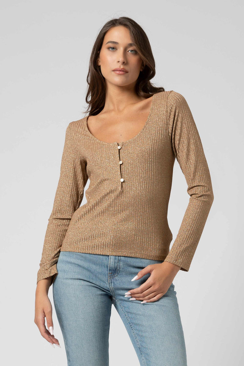 T-shirt lurex con bottoni gioiello - T-shirt UMASX