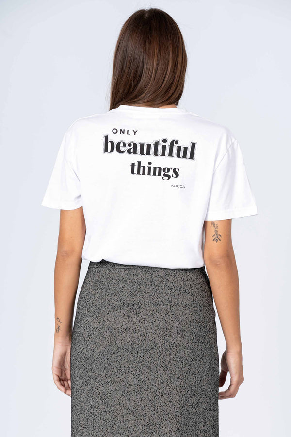 T-shirt in cotone con stampa lettering - T-SHIRT M/M GUADARX