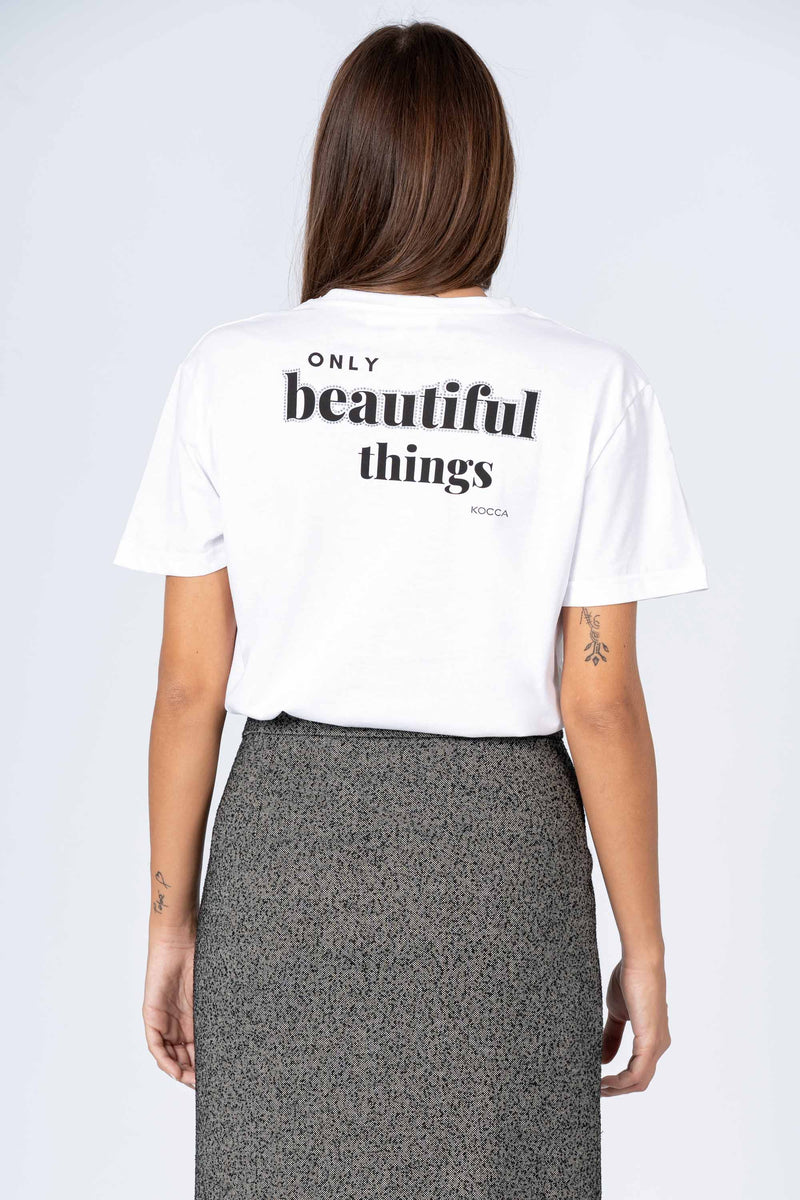 T-shirt in cotone con stampa lettering - T-SHIRT M/M GUADARX