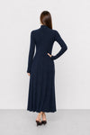 Jumper dress with a polo neck and ribbed texture - ORIGENE Knit Dress