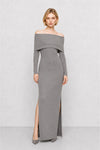 Maxi dress with an off-the-shoulder neckline and a slit - ESKARNE Dress