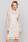 Abito da donna in pizzo floreale con maniche lunghe - Abito ABAT