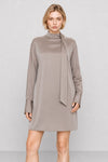 Robe fluide à col lavallière et poignets boutonnés - Robe ROY