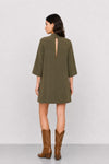 Dress with a high neckline and front keyhole cutout - FRIEDO Dress
