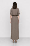 Wrap dress with a V-neckline, short sleeves and a belt - KIRIACA Dress