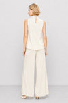 Sleeveless top with a high draped neckline - GILDO Blouse