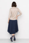Blusa in viscosa con scollo ad anello e maniche a 3/4 - Blusa AGGEO