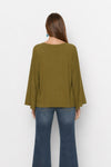 Blusa da donna in viscosa con maniche lunghe e girocollo - Blusa GLISENTE