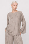 Floral loungewear set with a top and wide-leg trousers - NAESHY blouse