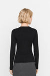 Fitted top with long sleeves and a ruched side - CELEBRIAN blouse