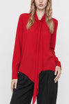 Blouse fluide à manches longues et col lavallière - Chemisier DOVIGLIO