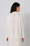 Blusa da donna in viscosa a maniche lunghe con girocollo - Blusa EGISTO