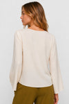 Blusa da donna in 100% viscosa con scollo rotondo - Blusa ELIFIO