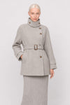 Manteau croisé pour femme avec une ceinture à boucle - Manteau HERICO
