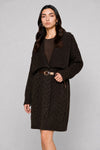 Cappotto in maglia da donna a trecce con cintura - Cappotto In Maglia MARCIANE