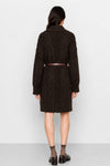 Cappotto in maglia da donna a trecce con cintura - Cappotto In Maglia MARCIANE