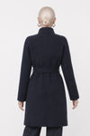 Cappotto da donna in lana con collo alto e cintura - Cappotto OVILIO