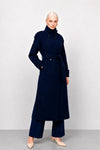 Trench long croisé avec une ceinture et des épaulettes - Manteau CONRADO