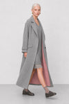 Manteau long pour femme à chevrons en laine mélangée - Manteau KONRAD