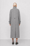 Cappotto lungo da donna a spina di pesce in misto lana - Cappotto KONRAD