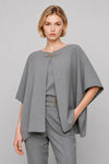 Cape fluide en viscose pour femme avec fermoir décoratif - Manteau JORDAN